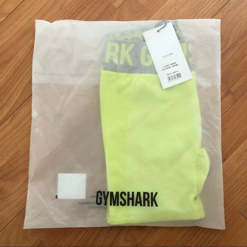 NEW Gymshark Flex Shorts Lime Marl/Light Grey